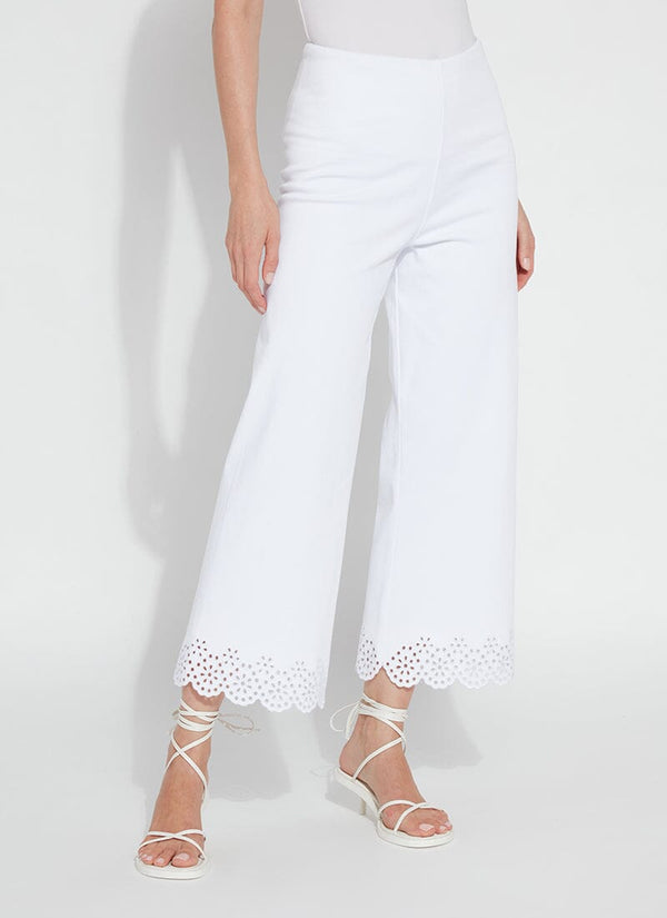lyssé Eyelet Embroidered Crop (Plus Size) White