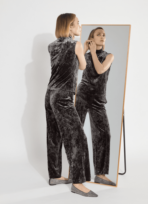 Lyssé Ezra Velvet Top Gray Ash