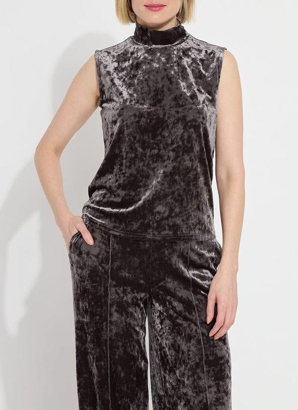 Lyssé Ezra Velvet Top Gray Ash