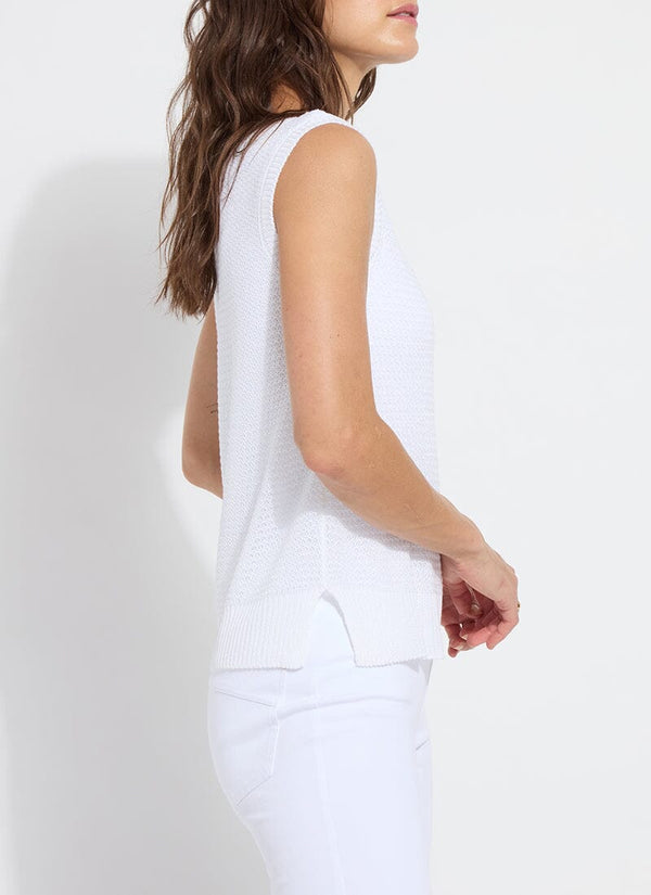 Lyssé Fiona Open Knit Sweater Tank Off White