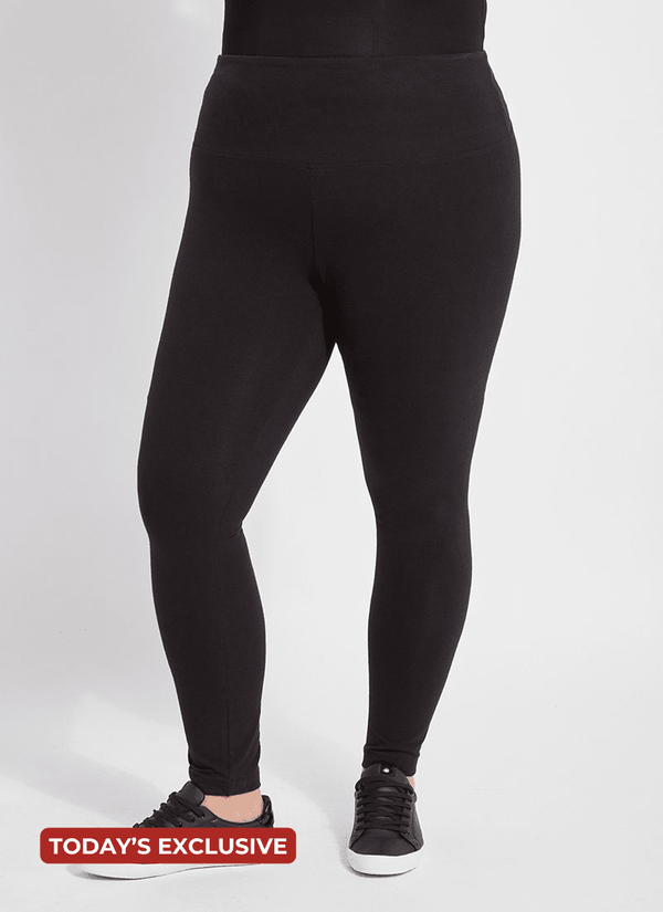 Lyssé Flattering Cotton Legging Curvy Black