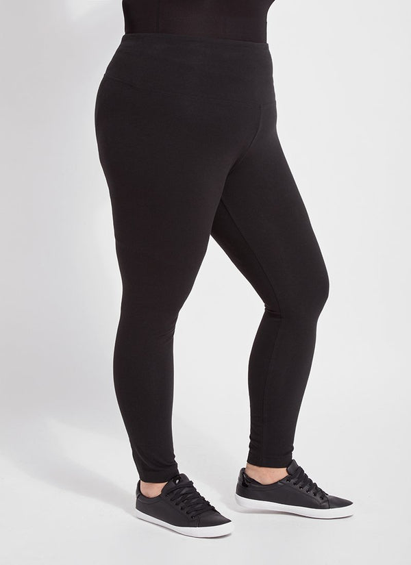 Lyssé Flattering Cotton Legging Curvy Black