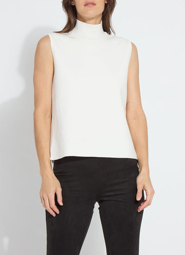Lyssé Gianna Knit Turtleneck Top Snow White