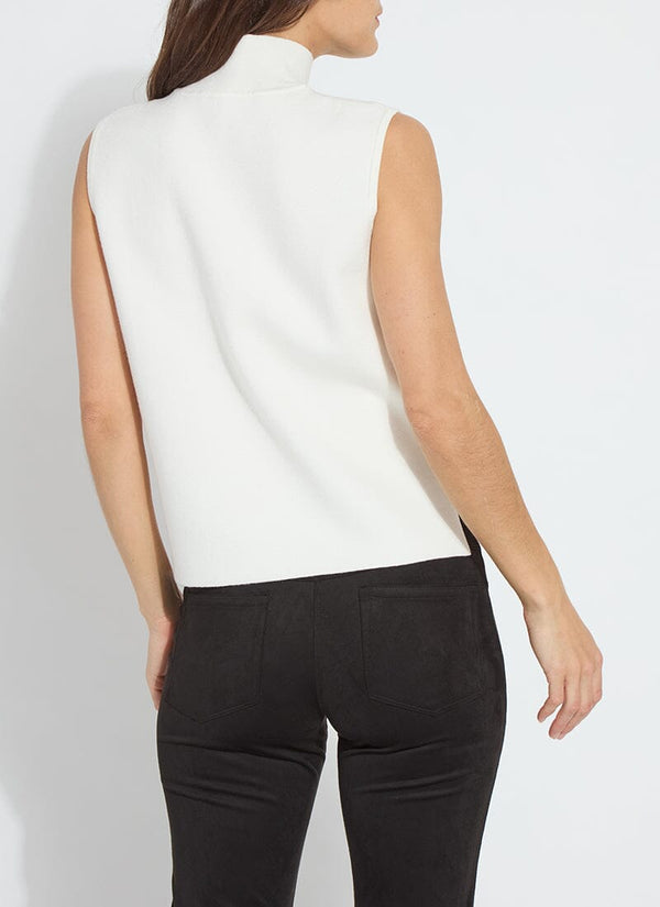 Lyssé Gianna Knit Turtleneck Top Snow White