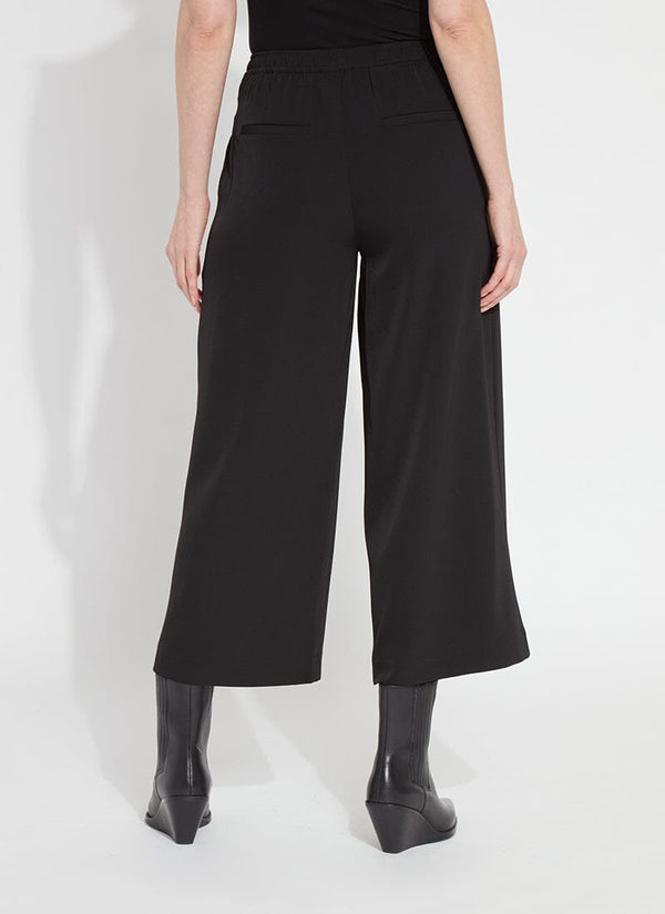 Lyssé Giselle Pleated Culotte Pant (25" Inseam) Black