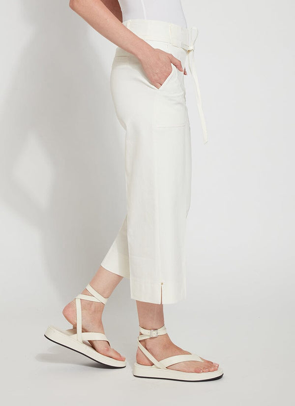 Lyssé Hallie Cropped Wide Leg (25" Inseam) Off White