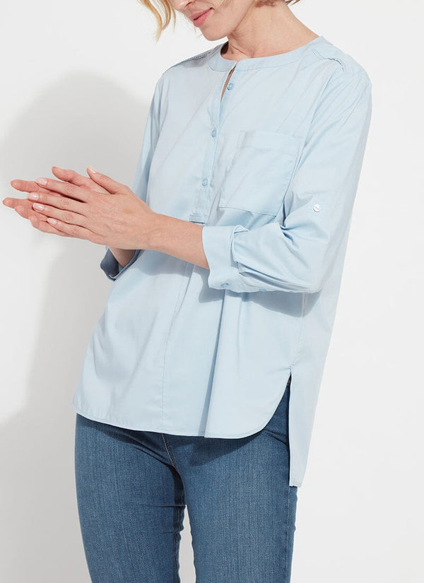 Lyssé Halo Pull On Top Blue Belle