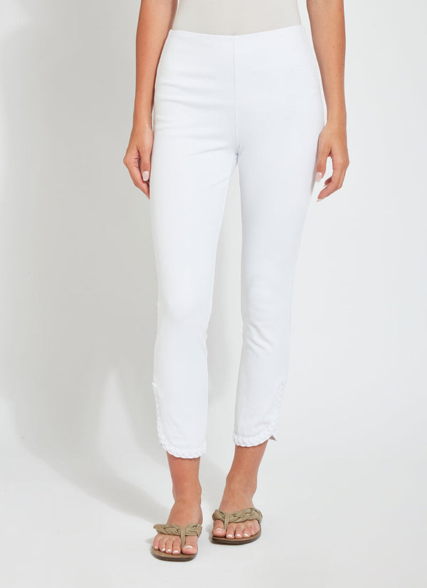 Lyssé Happy Hour Braided Crop (26" Inseam) Mid Wash