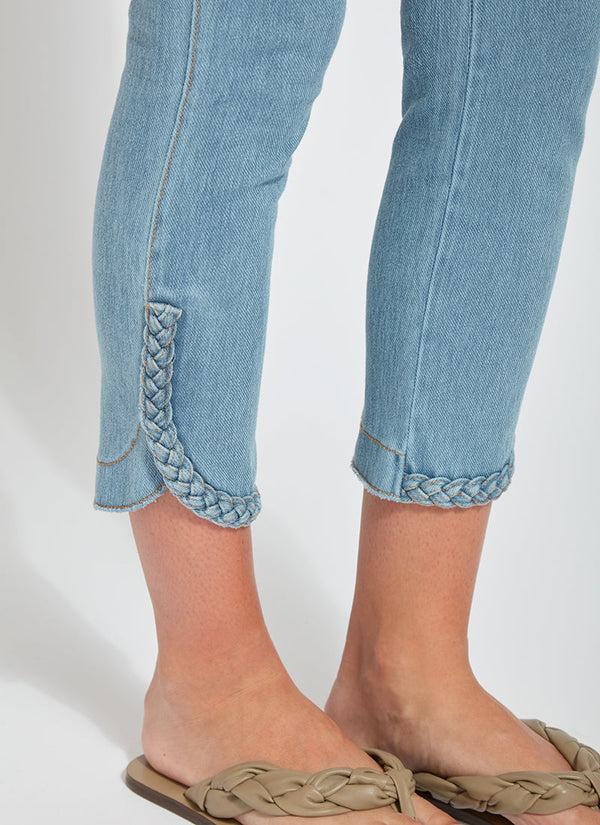 Lyssé Happy Hour Braided Crop (26" Inseam) Mid Wash