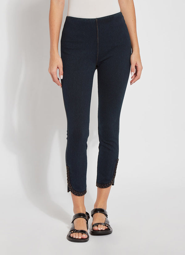 Lyssé Happy Hour Braided Crop (26" Inseam) Mid Wash