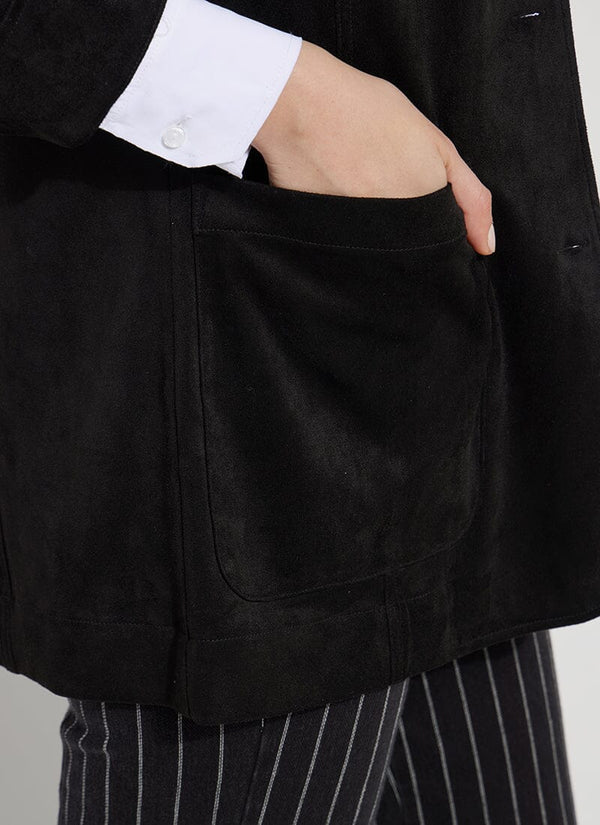 Lyssé Heidi Vegan Suede Blazer Black