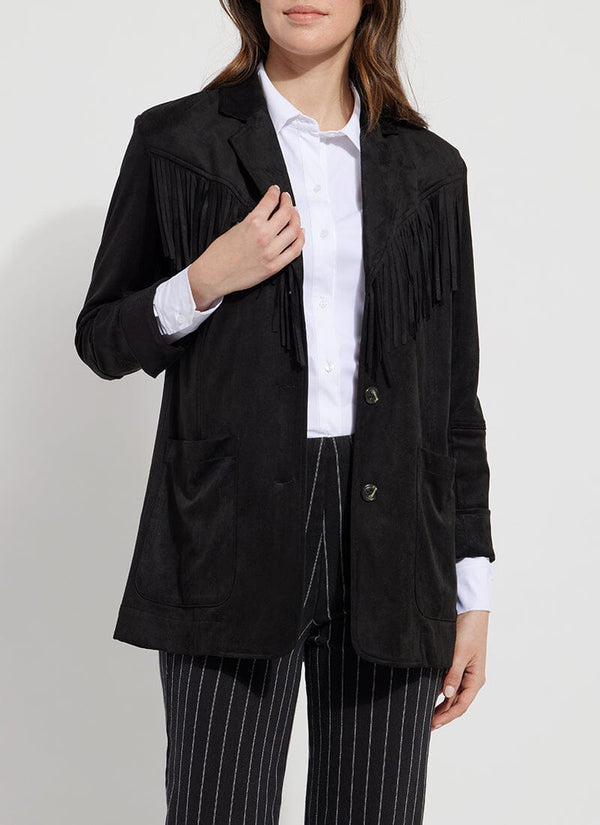 lyssé Heidi Vegan Suede Blazer Black