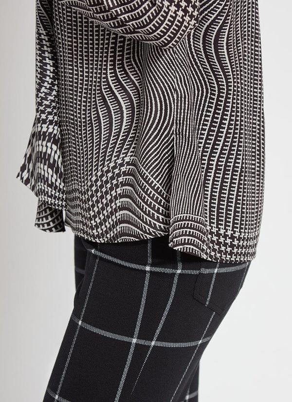 Lyssé Janis Scarf Neck Blouse Plaid Transformed