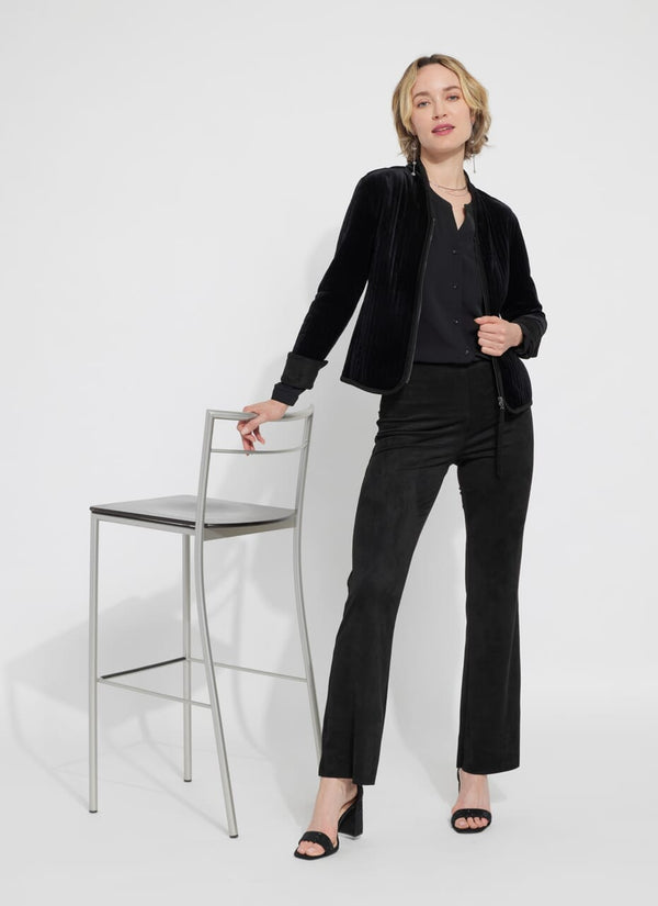 Lyssé Jesse Vegan Suede Baby Boot (31" Inseam) Black