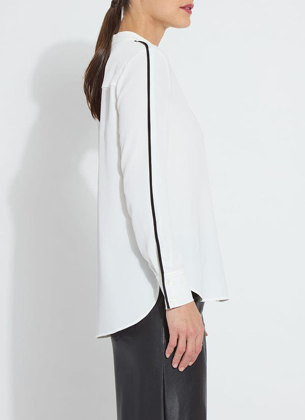Lyssé Josephine Tuxedo Shirt Off White