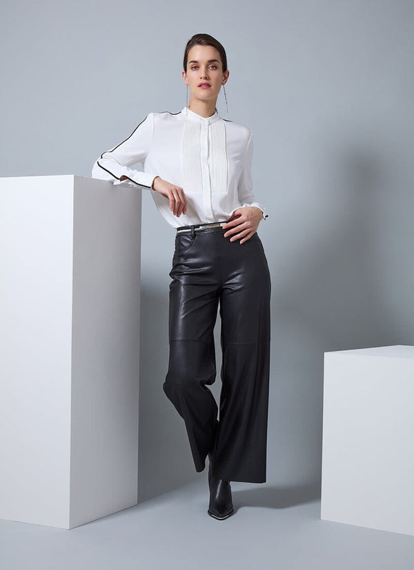 lyssé Josephine Tuxedo Shirt Off White