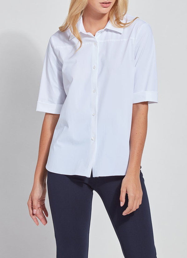 lyssé Josie Button Down White