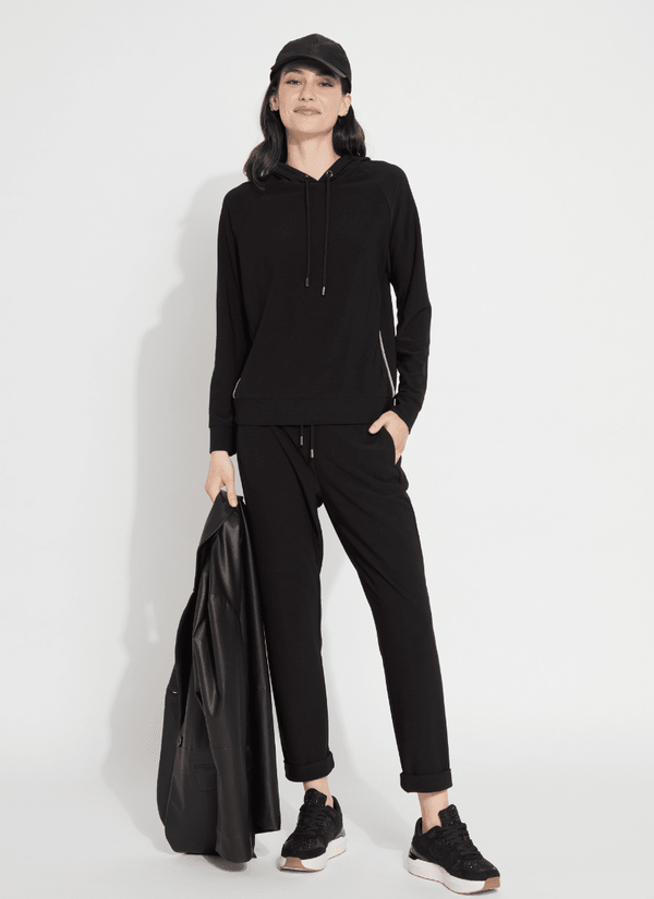 Lyssé Julia Stretch Crepe Cuffed Jogger Black