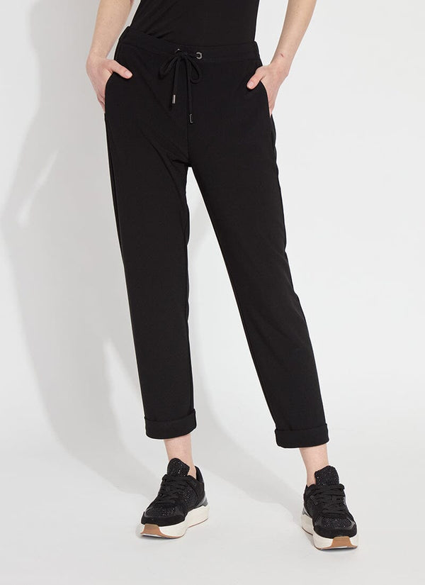 lyssé Julia Stretch Crepe Cuffed Jogger Black