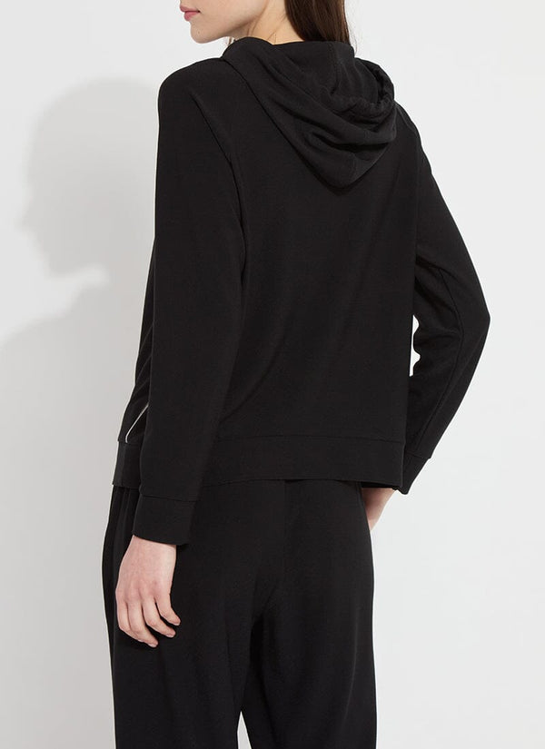 Lyssé Julia Stretch Crepe Hoodie Black