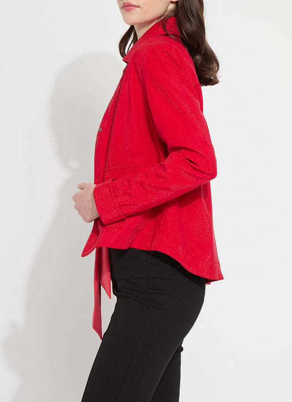 Lyssé Kendra Vegan Suede Jacket Deep Red