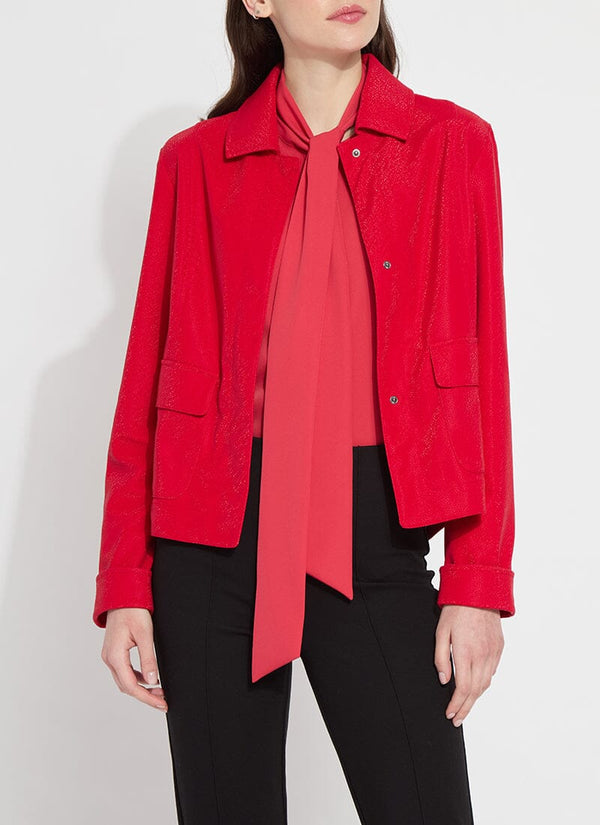 lyssé Kendra Vegan Suede Jacket Deep Red
