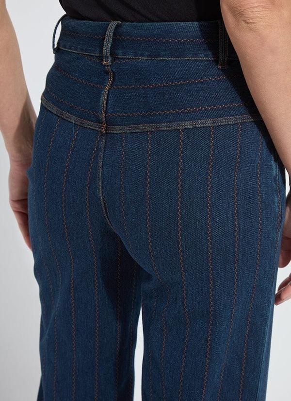 Lyssé Landon Embroidered Wide Leg Denim Indigo