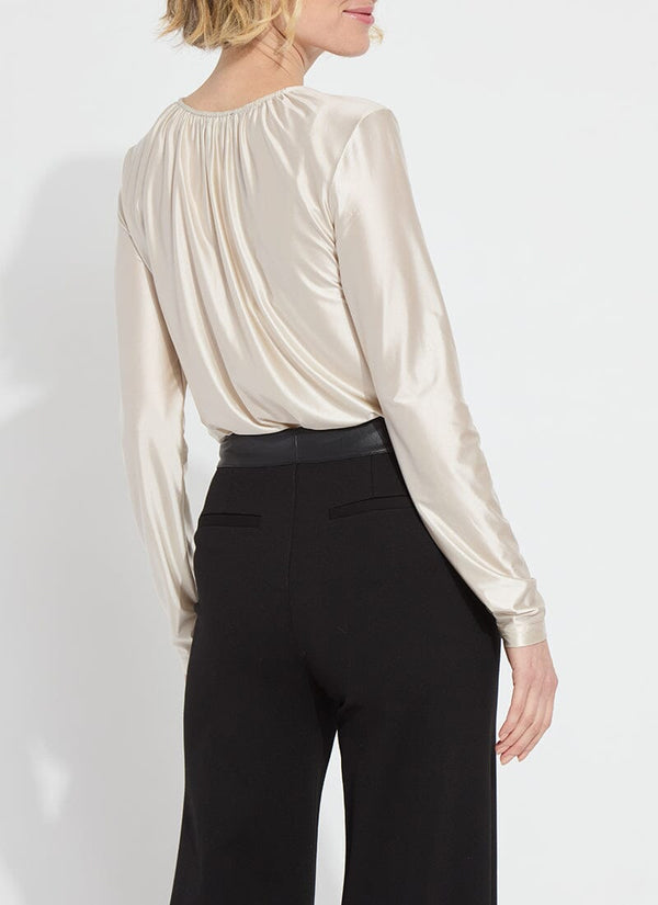 Lyssé Larissa Satin Jersey Top Light Pewter