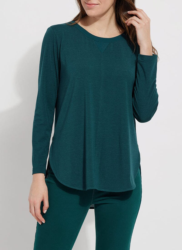 Lyssé Layla Mixed Media Top Malachite