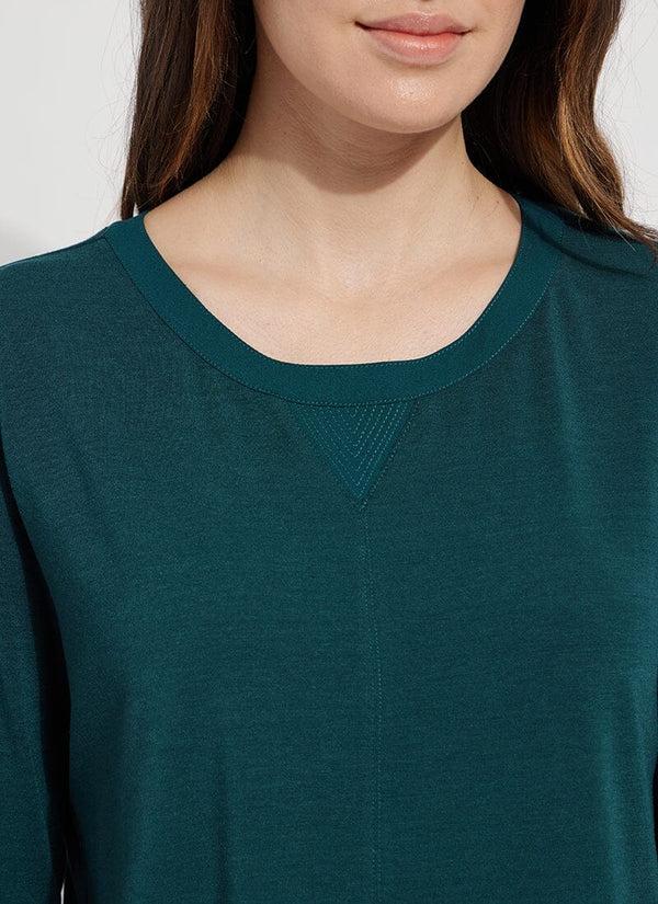 Lyssé Layla Mixed Media Top Malachite