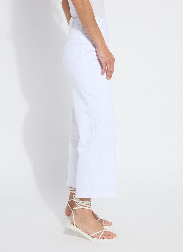 Lyssé Layton Wide Leg Crop (26" Inseam) White