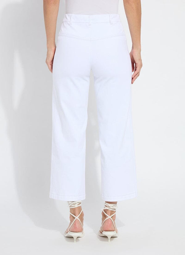 Lyssé Layton Wide Leg Crop (26" Inseam) White
