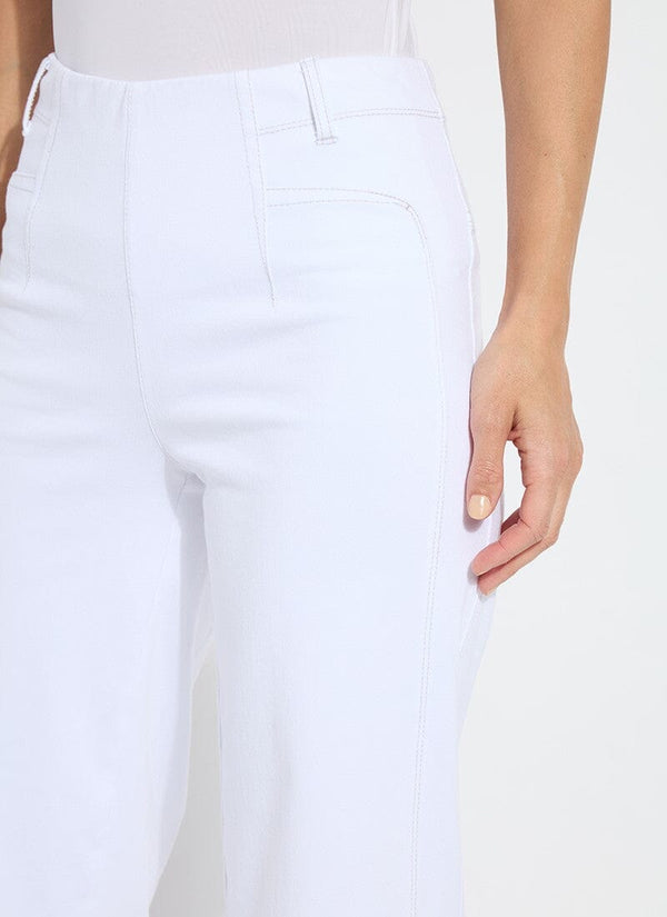 Lyssé Layton Wide Leg Crop (26" Inseam) White