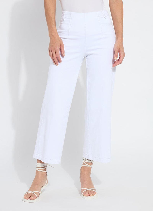 lyssé Layton Wide Leg Crop (26" Inseam) White