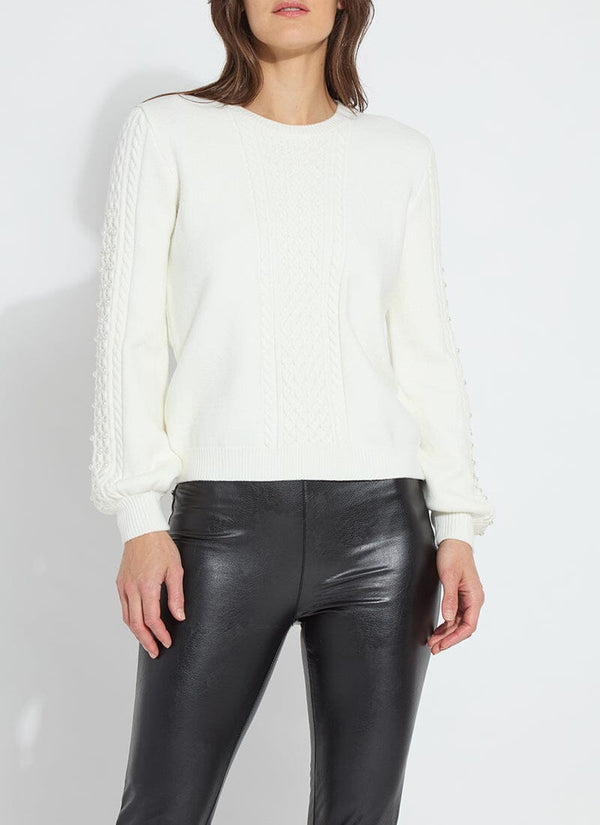 lyssé Leanna Cozy Pearl Sweater Snow White