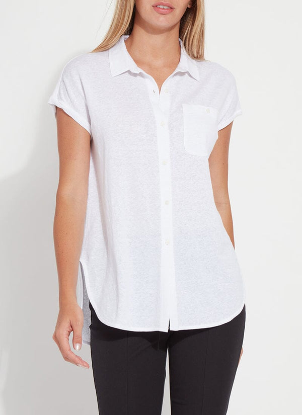 Lyssé Lennox Linen Shirt White