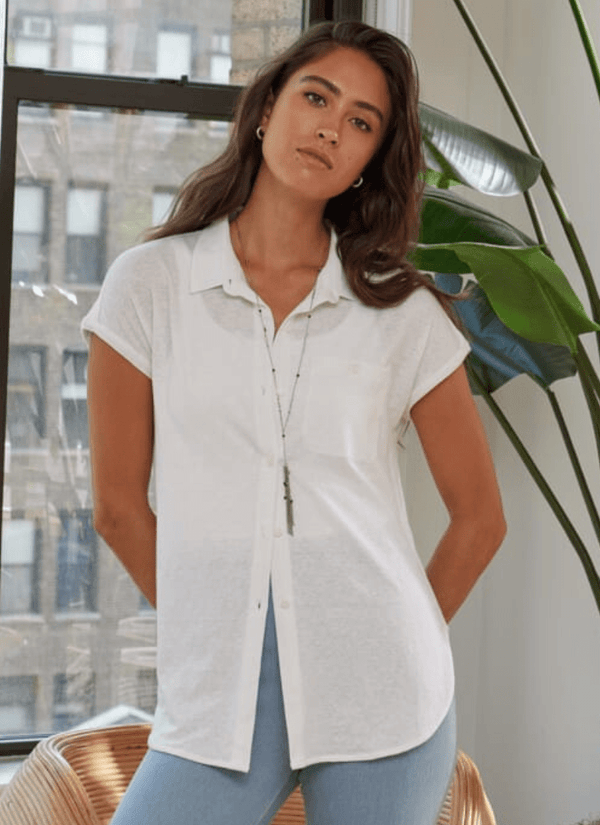 lyssé Lennox Linen Shirt White