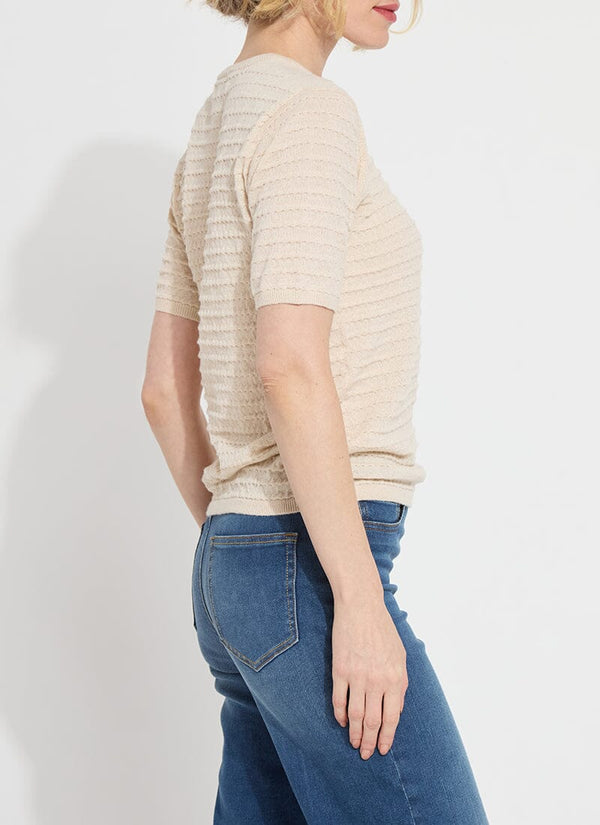 Lyssé Liberty Smocked Sweater Panna Cotta