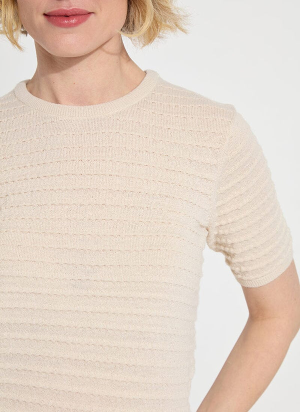Lyssé Liberty Smocked Sweater Panna Cotta