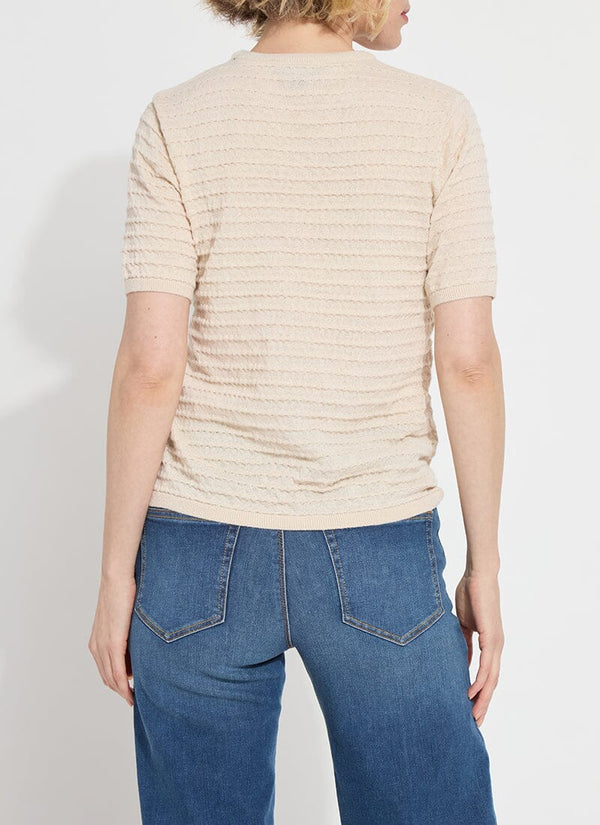 Lyssé Liberty Smocked Sweater Panna Cotta