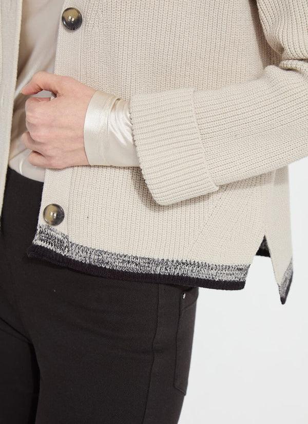 Lyssé Lilith Cardigan Sweater Light Pewter