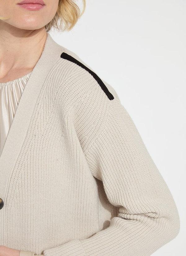 Lyssé Lilith Cardigan Sweater Light Pewter