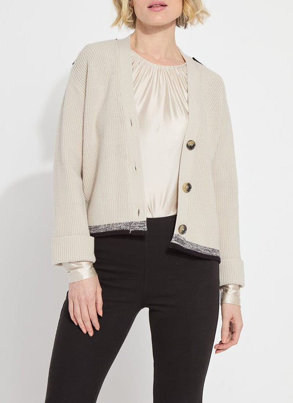 lyssé Lilith Cardigan Sweater Light Pewter