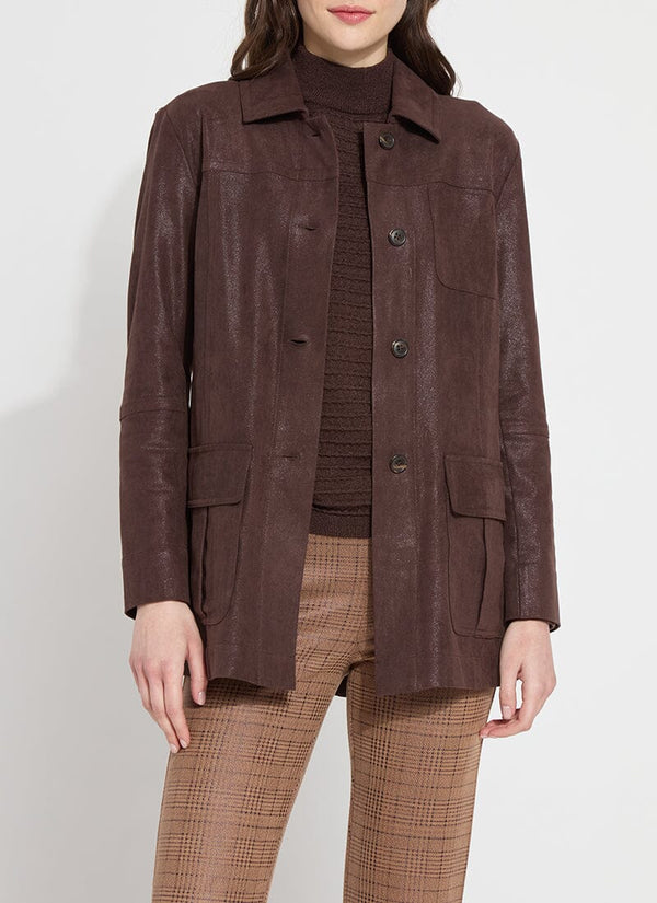 Lyssé Lora Suede Jacket Dark Mocha