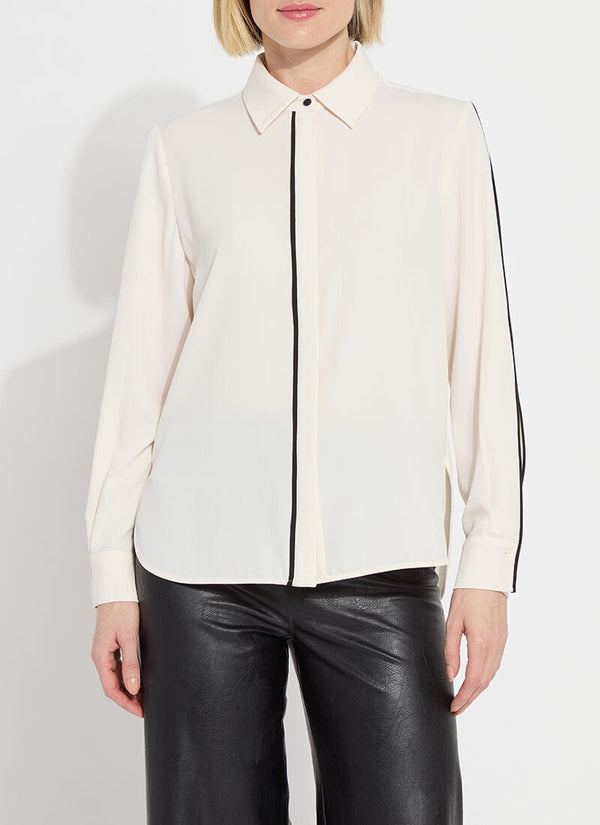 Lyssé Luna Blouse (Plus Size) Chalk