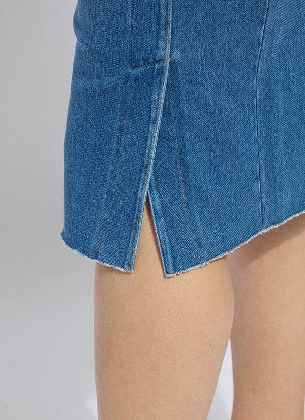 Lyssé Lyrica Denim Skirt Curvy Mid Wash