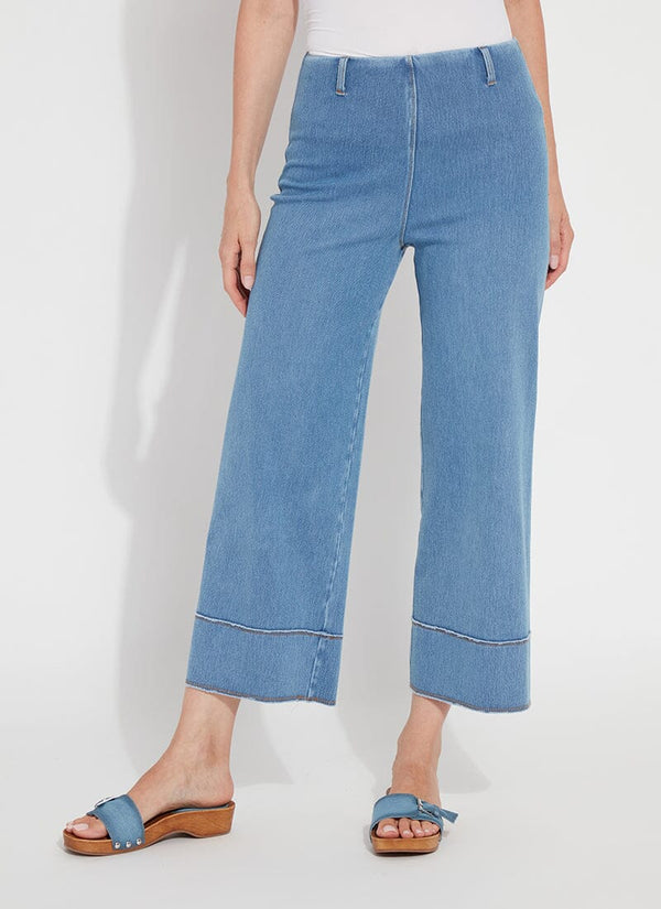 lyssé Margo Crop Denim (26" Inseam) Bleached Blue