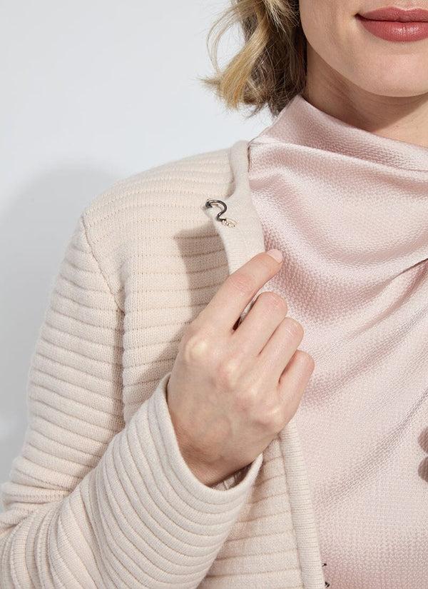 Lyssé Marigold Cardigan Sweater Jacket Rose Petal