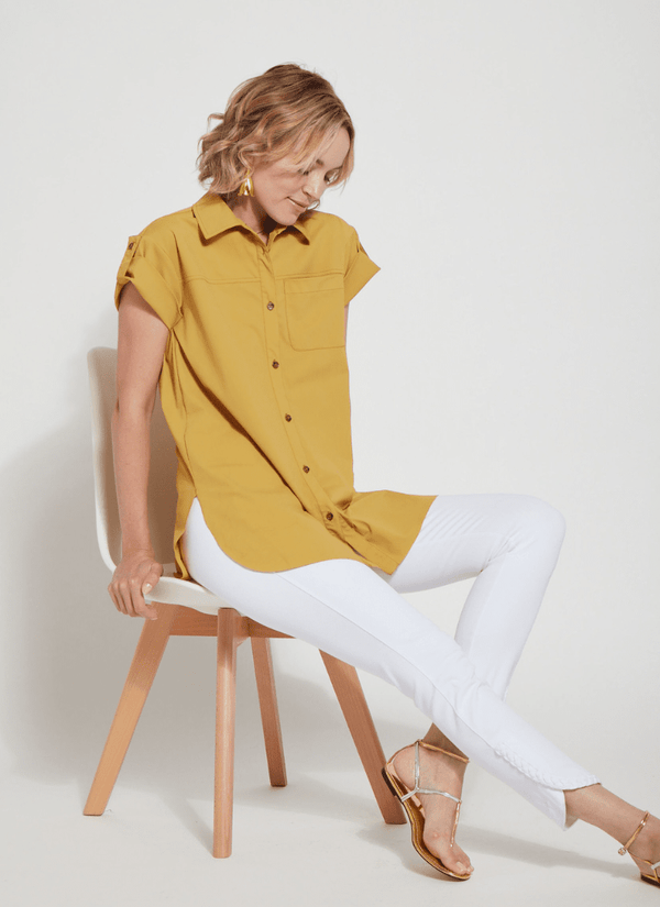 Lyssé Meadow Button Down Golden Ray