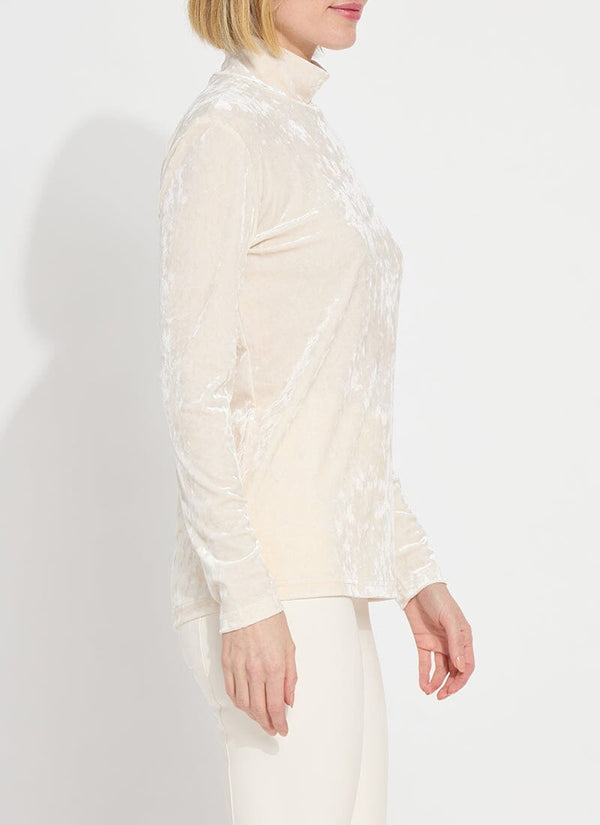 Lyssé Melina Velvet Turtleneck Chalk